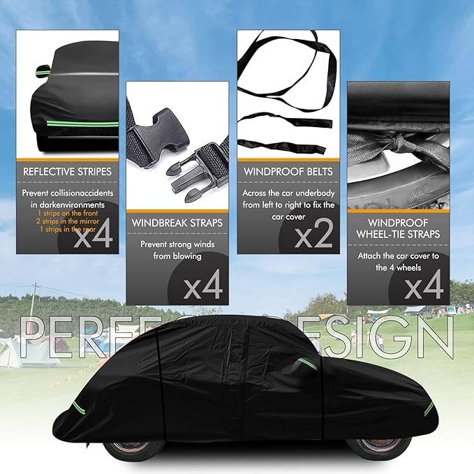 for VW 1960-1980 Volkswagen Beetle Bug Sedan 2-Door Saloon Car Covers 210D