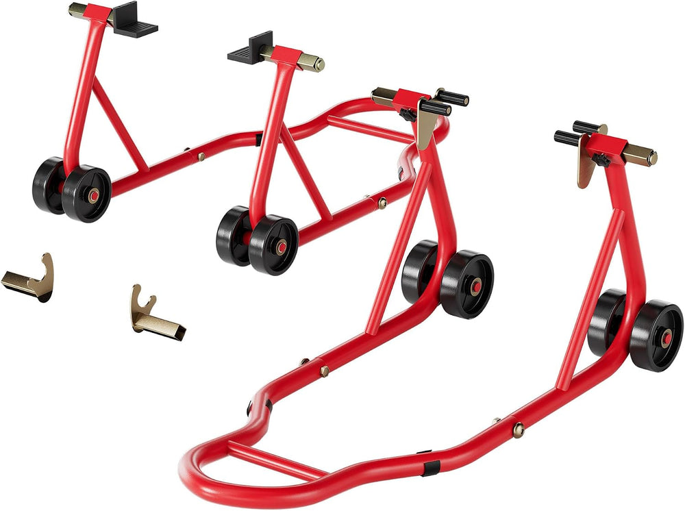 SPECSTAR Motorcycle Stands 882 Lbs Capacity, Red