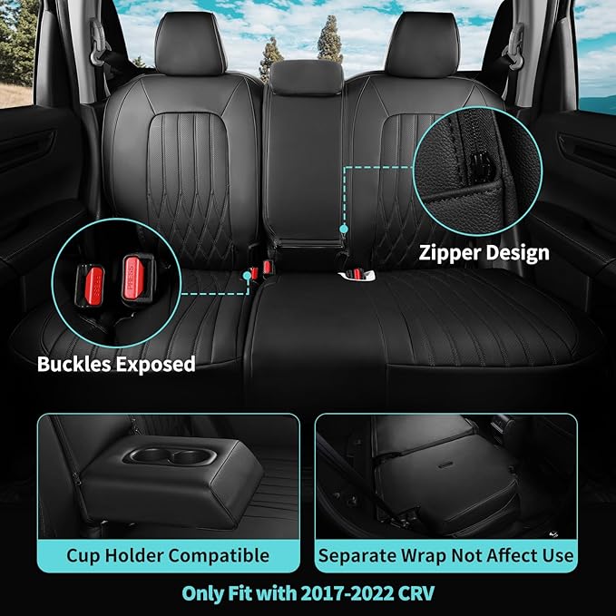 Seat Covers for Honda CRV 2017-2022 EX/EXL/LX/Sport/Touring/Special Edition