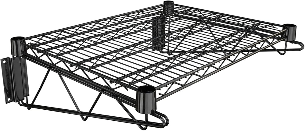 18" x 24" Black Epoxy Wire Wall Mount Shelf