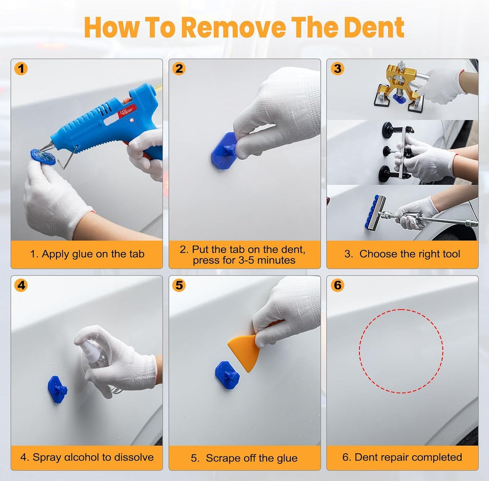 Auto Paintless Dent Removal Kit – Adjustable Paintless Dent Repair Tool for A...
