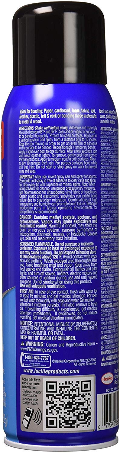 Loctite 2235316 General Performance 100 Spray Adhesive, Single, Tr 13.5 oz Tr...