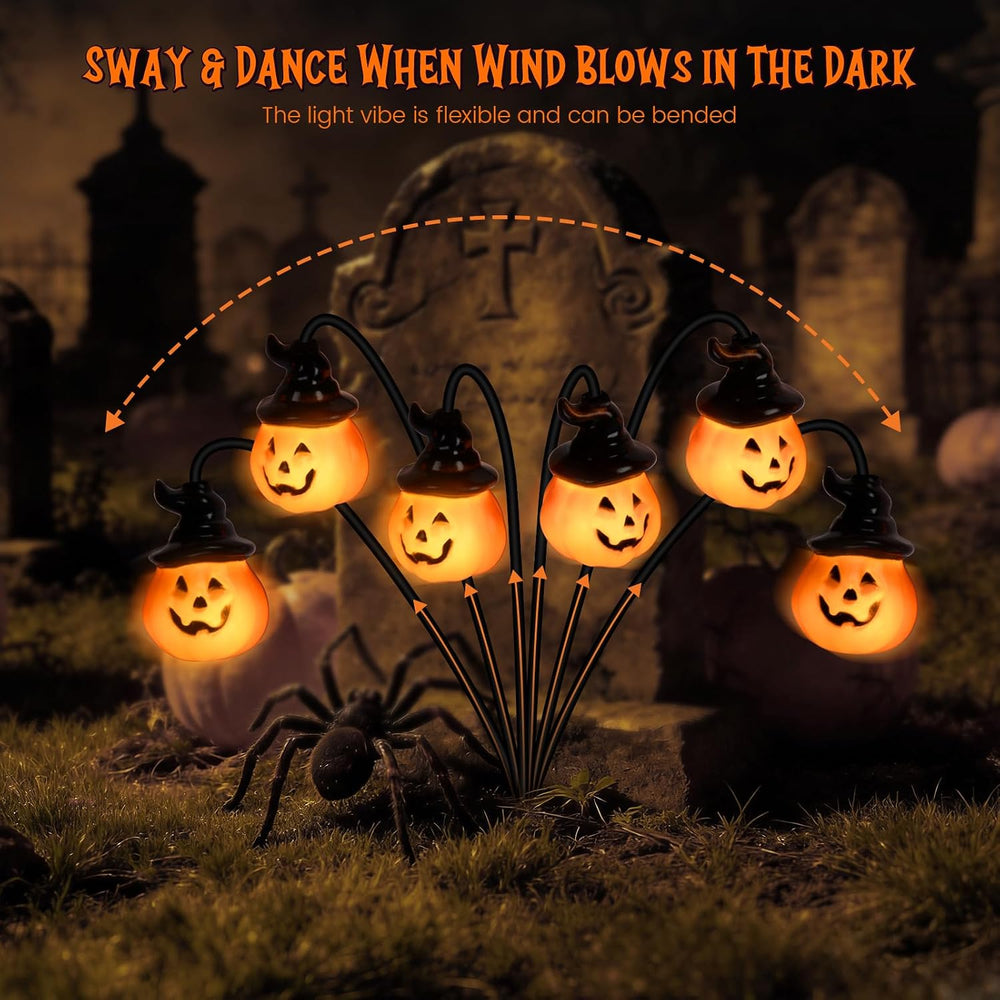4 Pack Pumpkin Solar Halloween Lights Outdoor,Halloween Decorations