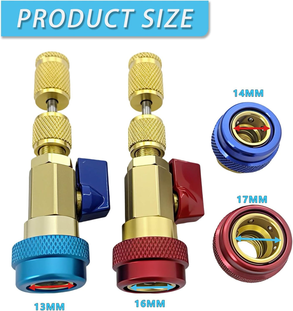 R134A R1234YF AC Valve Core Removal Tool Kit-Universal Remover/Installer for ...