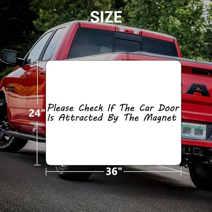 2 Pack Blank Car Door Magnet Sticker, Rounded Corners Magnetic Vehicle Sign