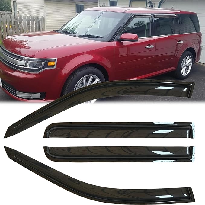 4pcs Original Shatterproof Rainproof Side Window Wind Deflectors Tape on Sun