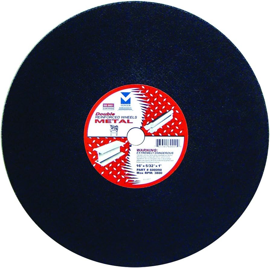 Mercer Industries 600090 Stationary Saw Cut-Off Wheels for Ferrous Metals, 16...