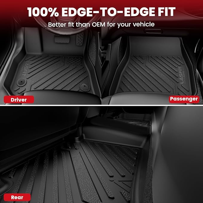 LASFIT Floor Mats Custom Fit for Volkswagen Jetta 2011-2018, All-Weather