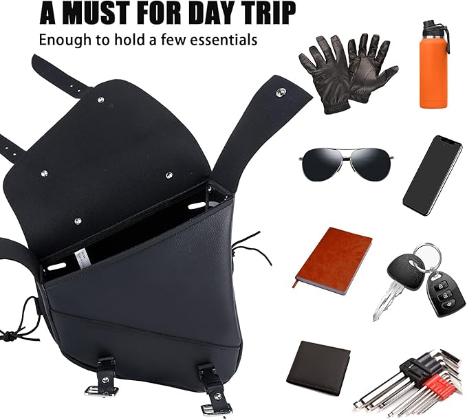 Motorcycle Saddle Bags Leather Motorcycle Solo Swing Arm Bag