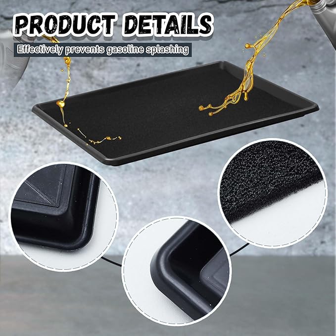 Uiifan 2 Sets 27'' x 20''x 1.4'' Oil Drain Drip Pan