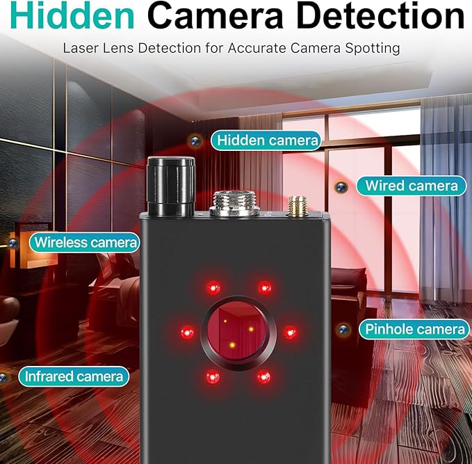 JMDHKK Hidden Camera Detector, Bug Detector & GPS Tracker Detector – RF