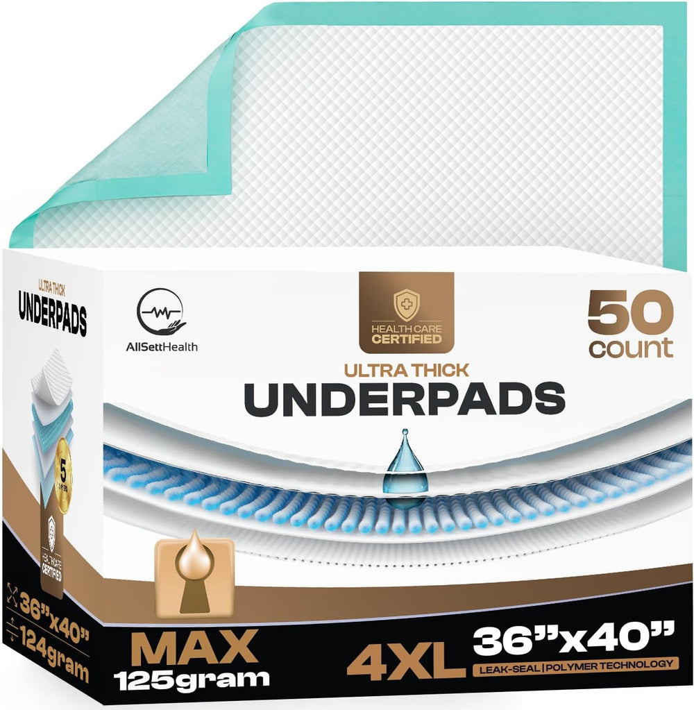 50 Pack Incontinence Bed Pads Disposable for Adult Adhesive Chuck Pads