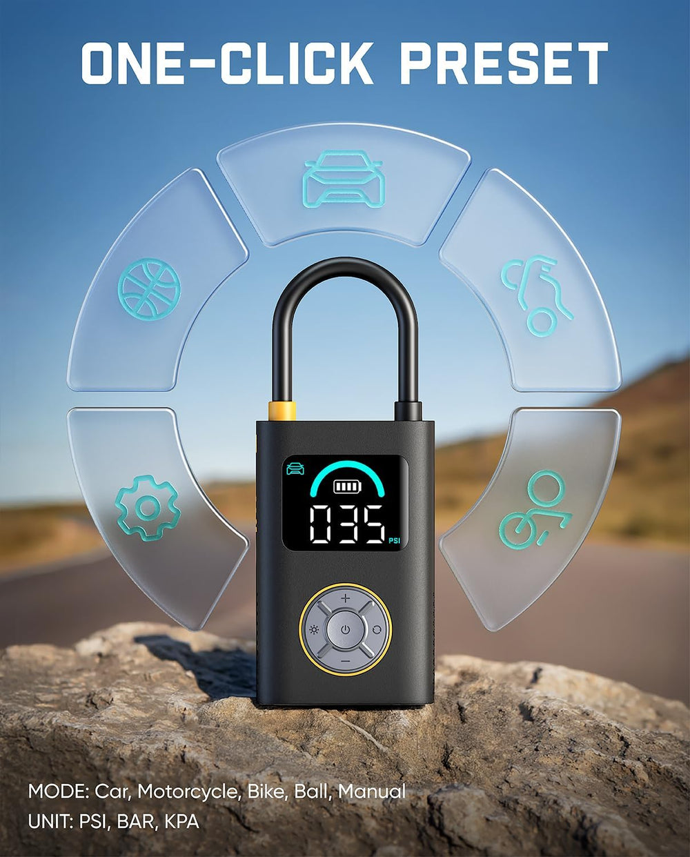 Fanttik X10 Pro 35s Fast Tire Inflator, 150PSI Cordless Air Pump, Auto-Off