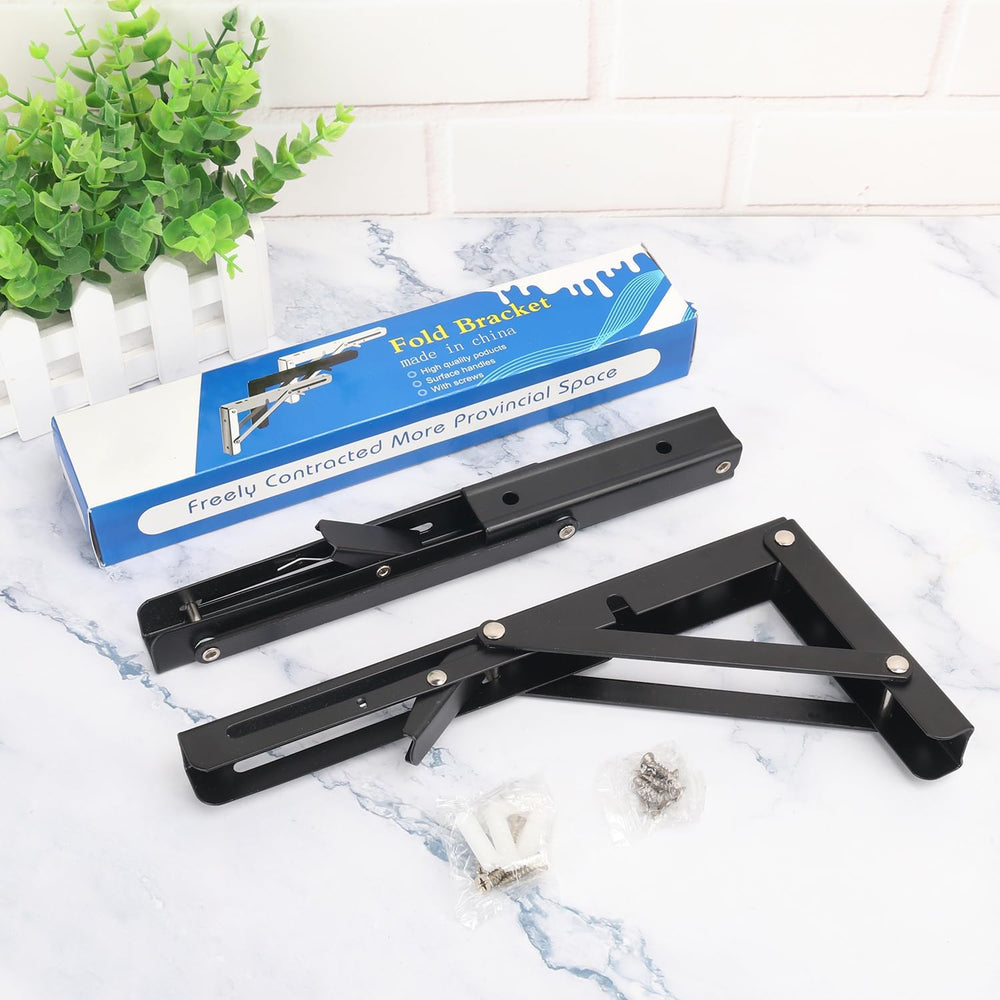5 Pairs (10 PCS) 10 Inch Folding Shelf Brackets,Metal Collapsible Shelf Brack...