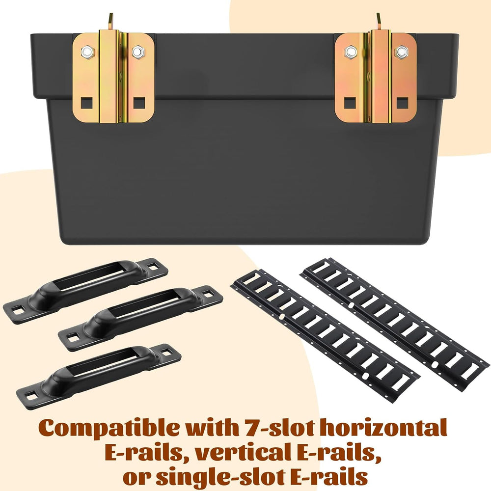 2 Pack E-Track Storage Bin for E-Track System, E Track Accessories Storage Bo...