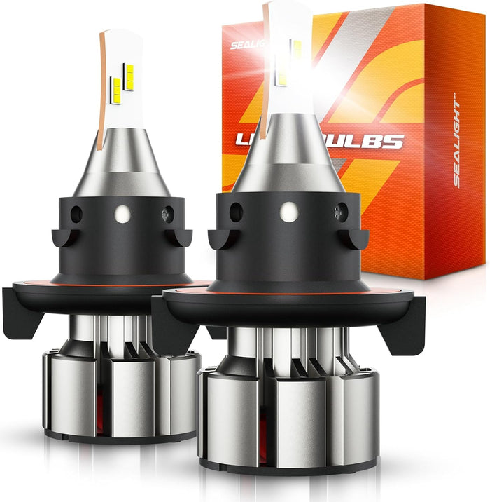 SEALIGHT H13 LED Bulbs, 36000LM Super Bright 9008 Driving Lights, 6000K Daylight (Pack of 2)