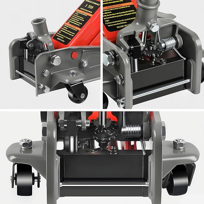 3 Ton Floor Jack, 6600 LBS Heavy Duty Hydraulic Floor Jack, Lift Range:5.31&#...