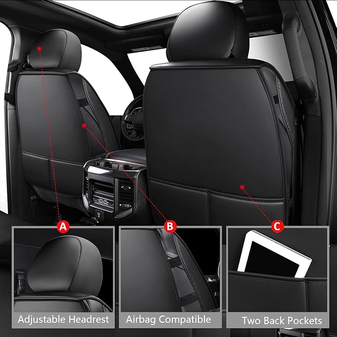 MIROZO Dodge Ram Seat Covers Full Set