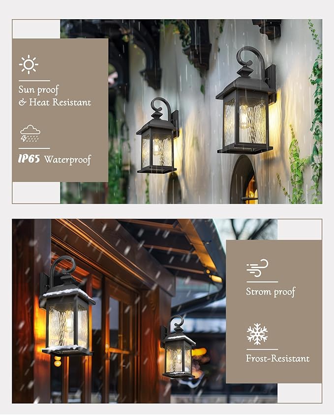 FEMILA 21" Outdoor Wall Light Fixture, Rust-Proof Waterproof Outdoor Wal...
