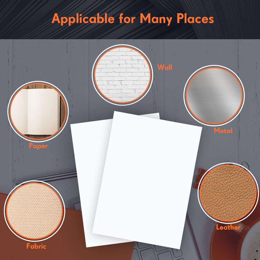Nezyo 100 Pcs A4 Size 8.3x11.5 Inch Double Sided Adhesive Sheets White Double...