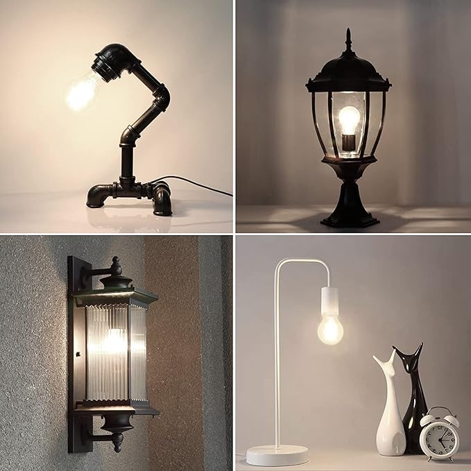 LED Edison Bulb 4W, Antique 40W Vintage Edison Bulb, E26 Light Bulb Non (Pack...
