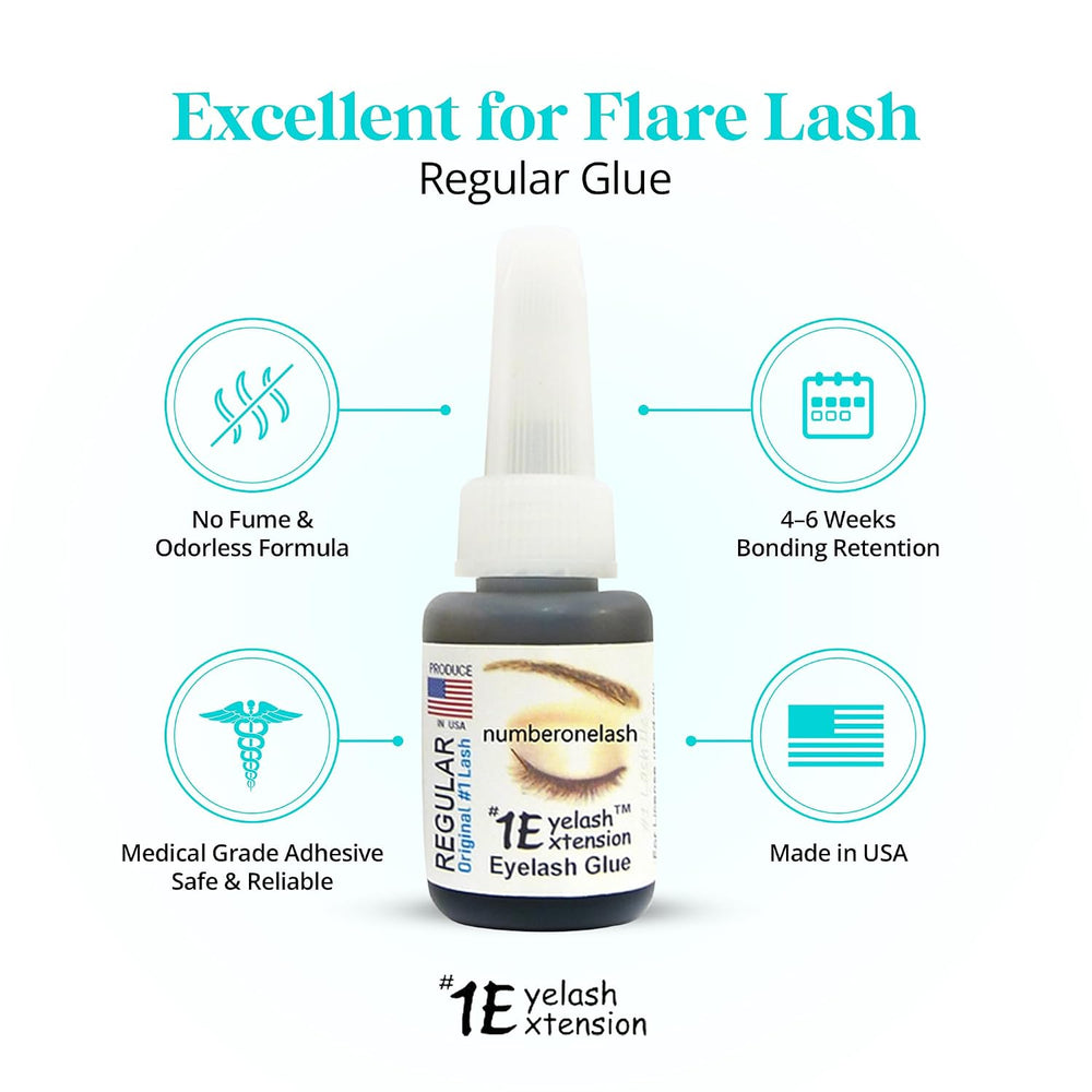 Regular Eyelash Glue - Professional Lash Glue for Individual Flare Lashes, Fa...