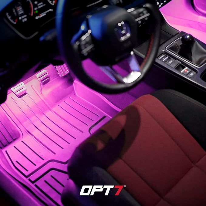 OPT7 Aura Pro 4PC Double LED Interior Car Strip Lights