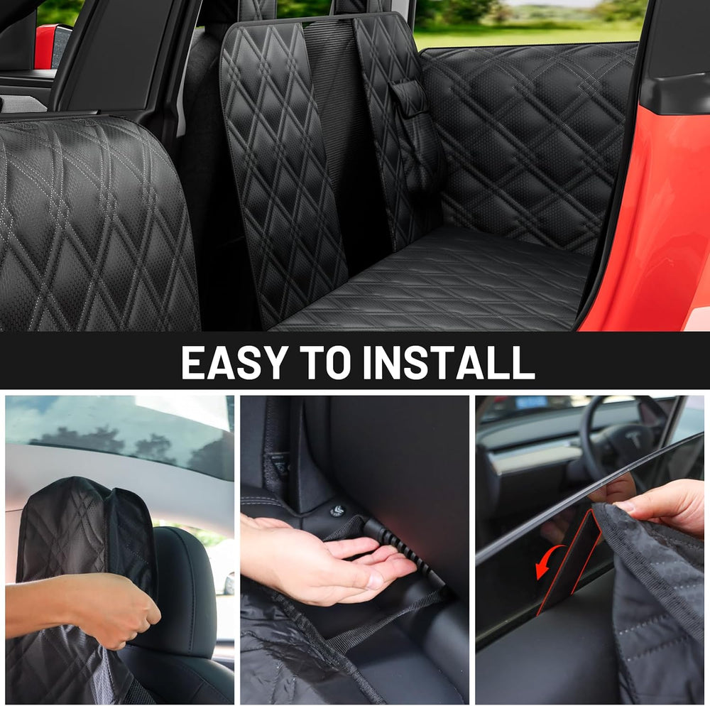 Dog Car Seat Cover For Back Seat Compatible With Tesla Model Y/3 - Pet Travel...
