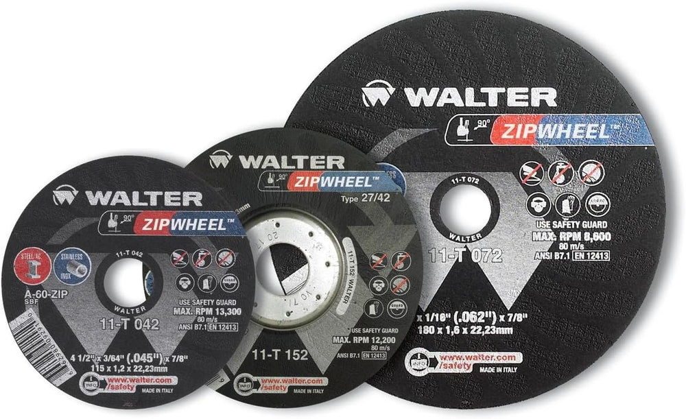 Walter Zip Wheel™ Cut-Off Wheel, 6" X 3/64" X 7/8" Type 27, Pa...
