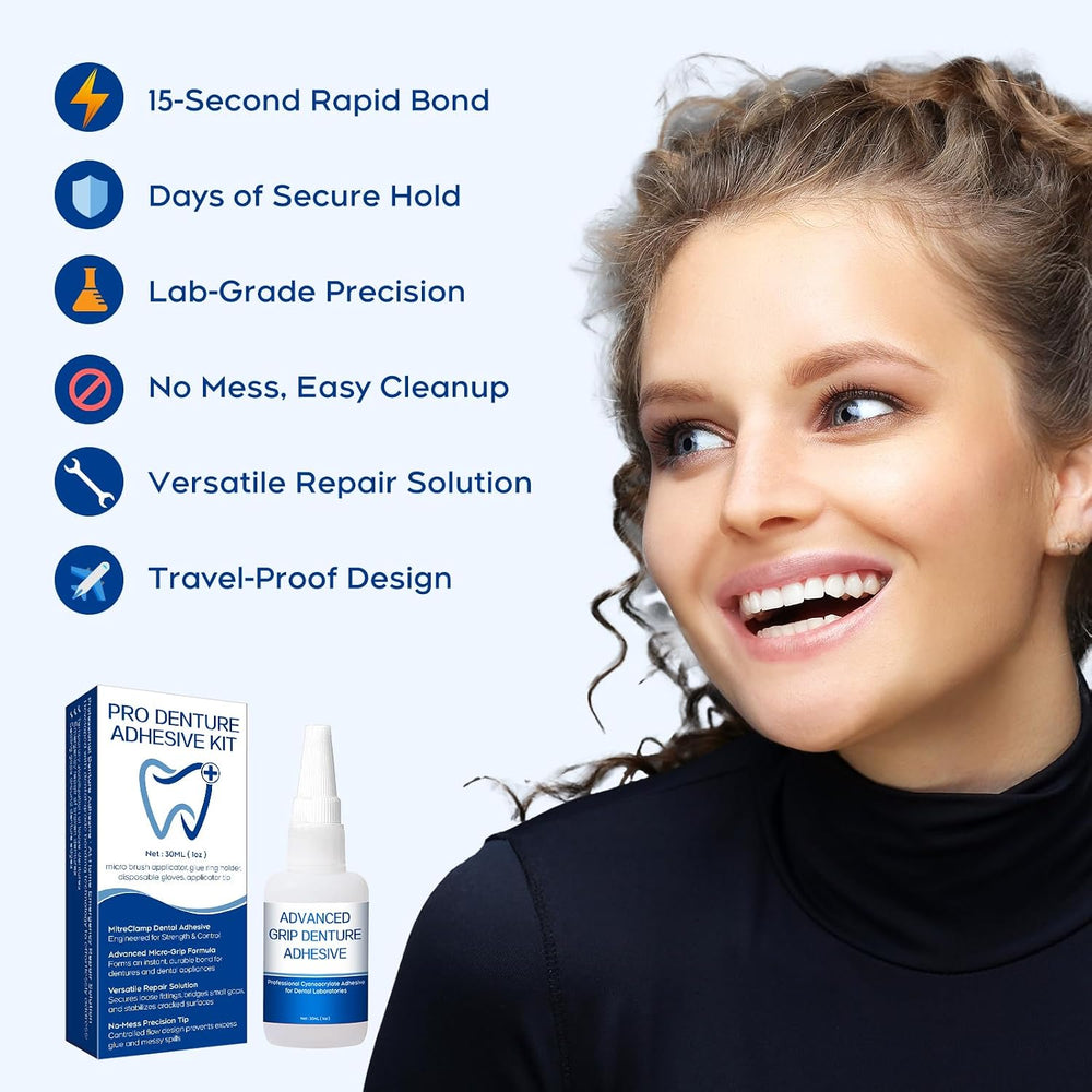 Dental Lab Instant Bonding Glue for Dentures & Lab Tools – Fast-Setting i...