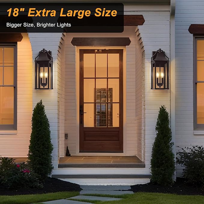 Outdoor Wall Sconce Fixtures, Dusk to Dawn Patio Lights Waterproof