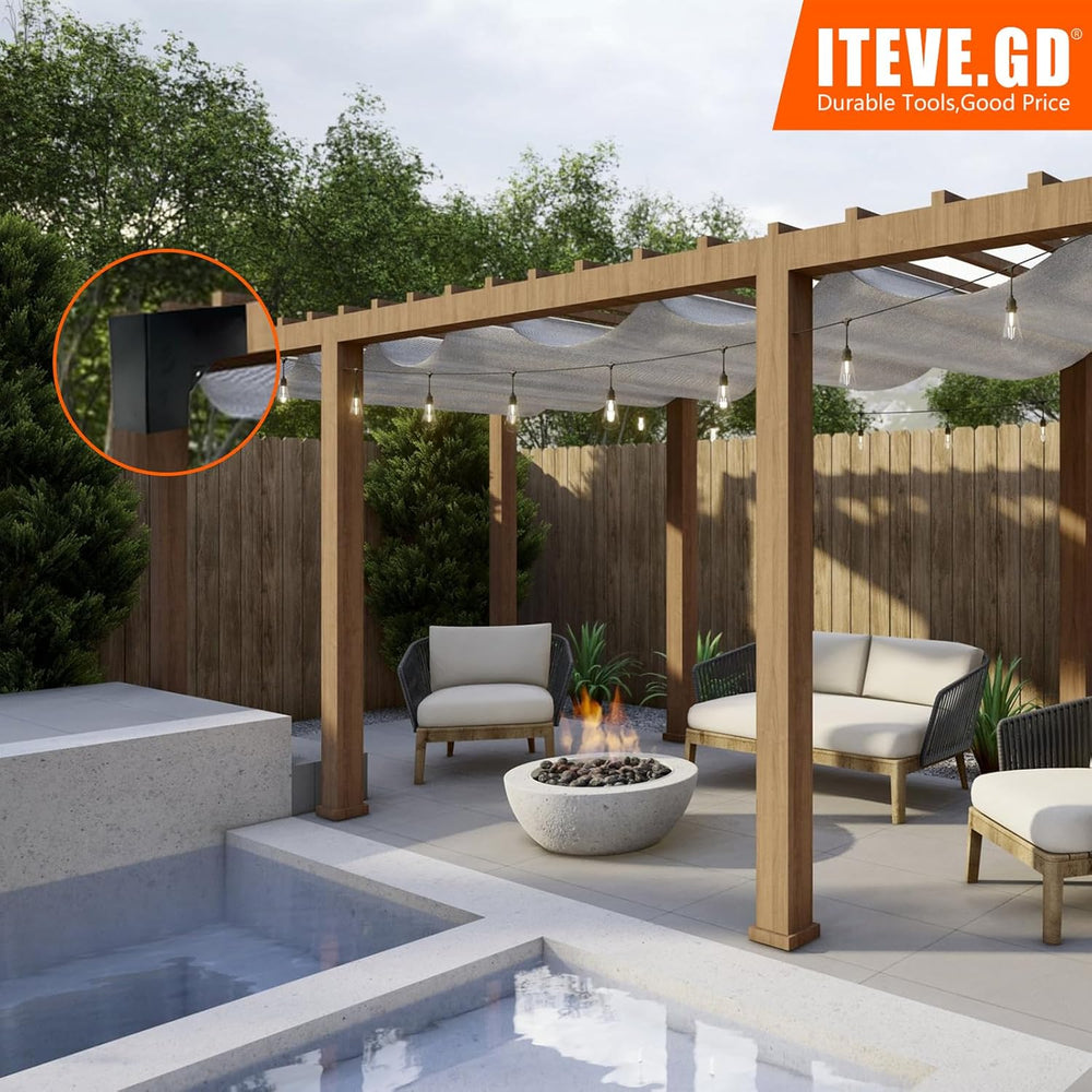 Pergola DIY Bracket Kits,2-Way L Shaped Corner Brackets for 4" x 4"...