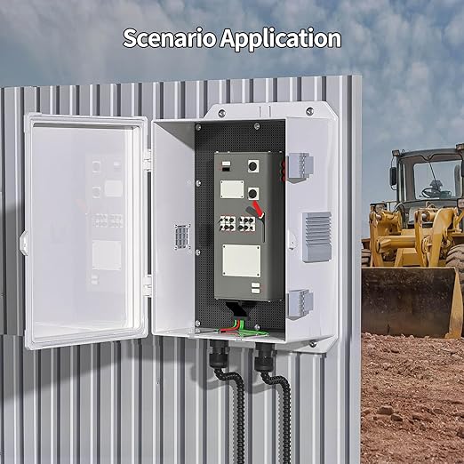 Outdoor Electrical Junction Box, ABS Water Resistant Enclosure