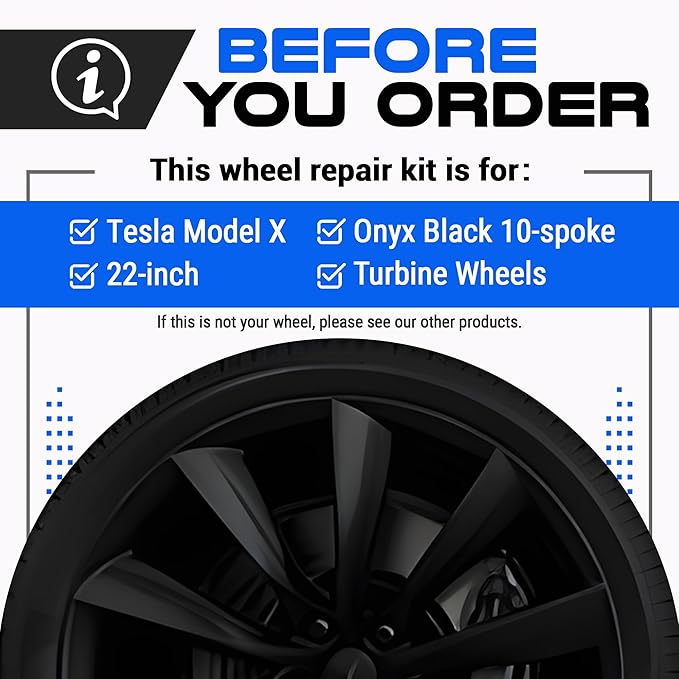 Premium Tesla Wheel Curb Rash Repair Kit