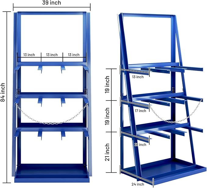 Vertical Bar Rack, 3000 LB Capacity, Steel Bays Long Parts Storage Rack