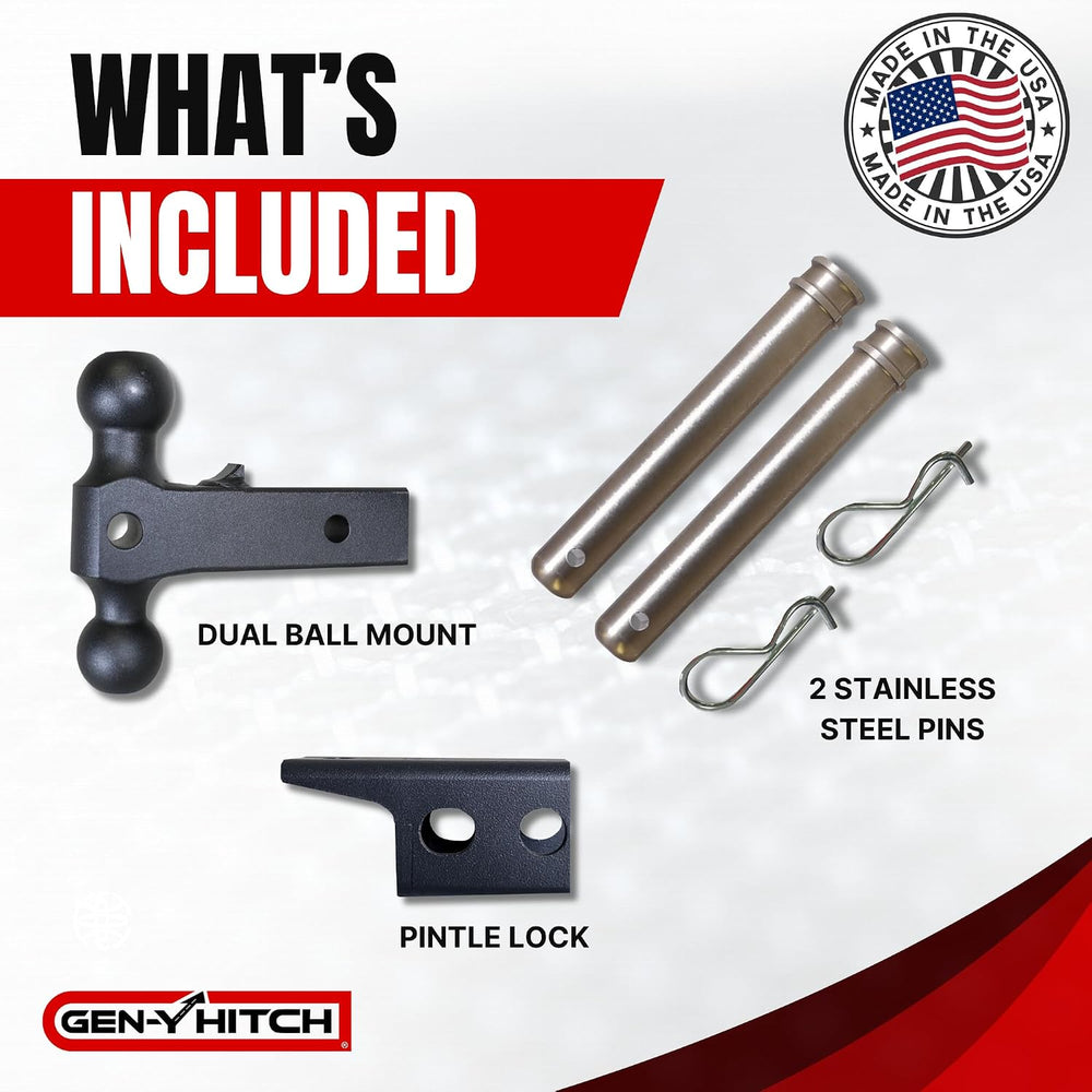 GEN-Y Hitch Mega-Duty 10" Drop Hitch Ball Mount 2" Receiver 16,000 ...