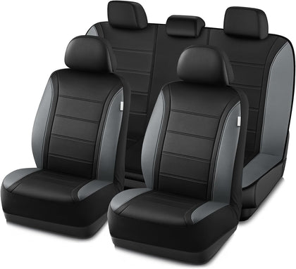 Road Comforts Leather Seat Covers, Breathable Car Seat Covers Full Set