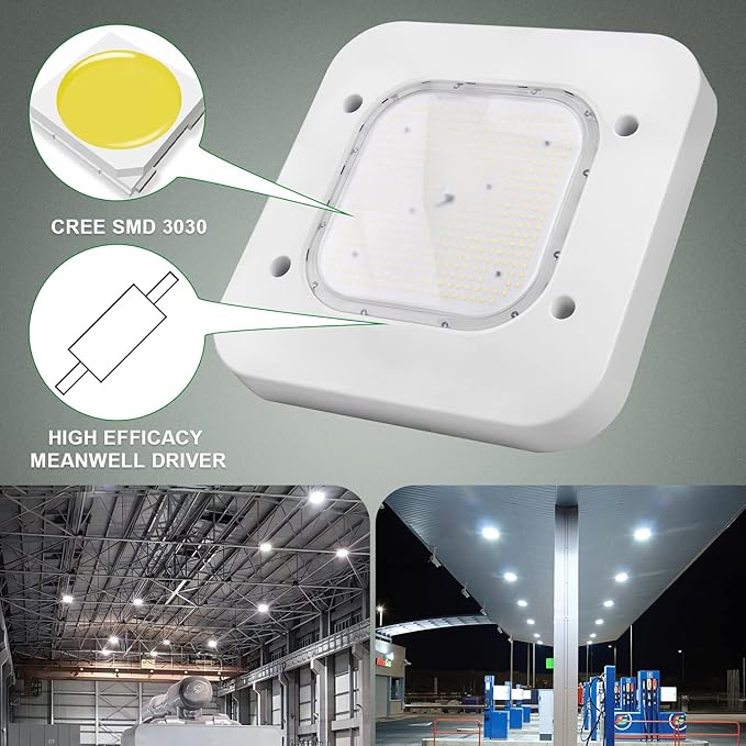 OSTEK 2 Pack LED Gas Station Canopy Light, 150W Carport Ceiling Light 5700K
