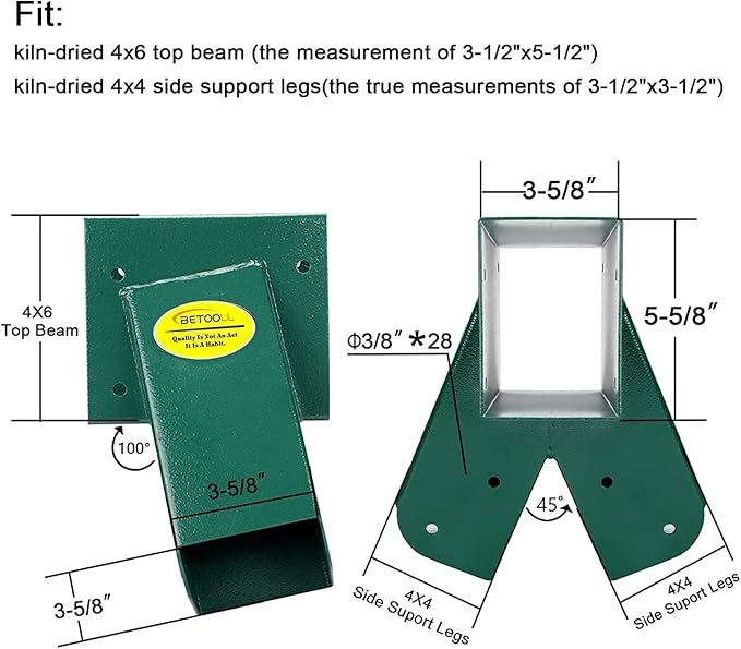 BETOOLL A-Frame 2 Brackets Swing Set Bracket