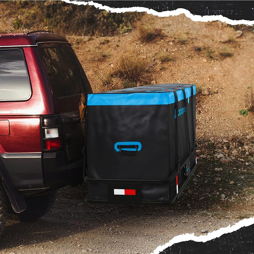 Mockins 25 Cu Ft Large Weatherproof Trailer Hitch Cargo Carrier Bag Set | 60&...