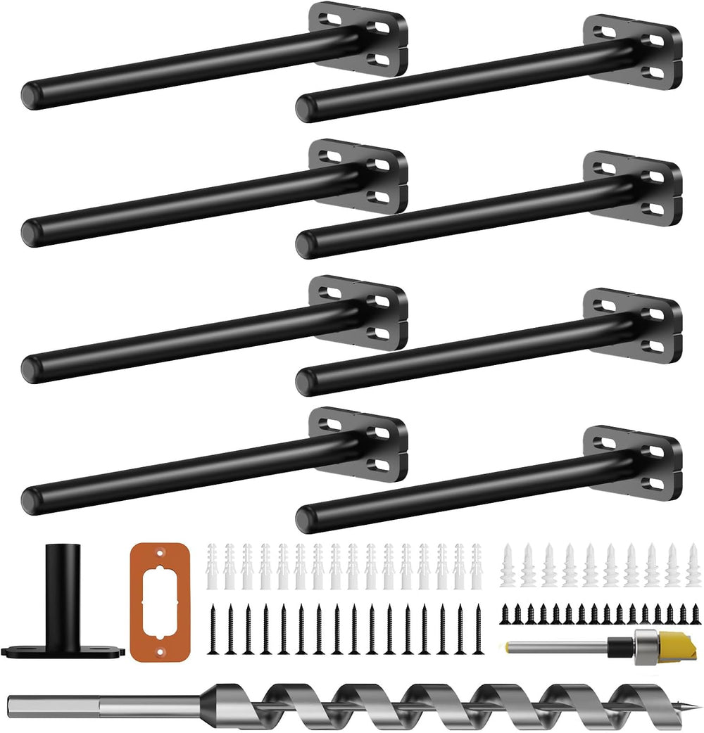 8pcs Wall Shelf Brackets Heavy Duty Floating Shelf Bracket Hidden,Invisible B...