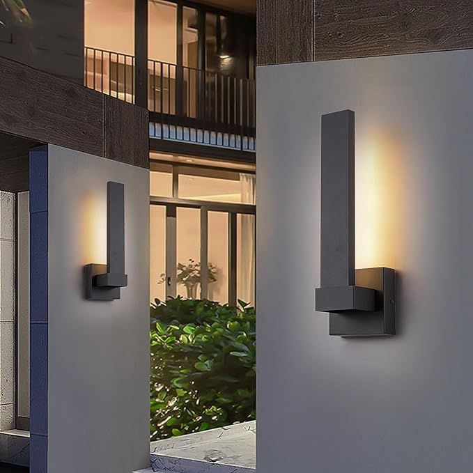 Modern Outdoor Wall Lights 15.5" LED Exterior Lighting Fixtures Patio Wall