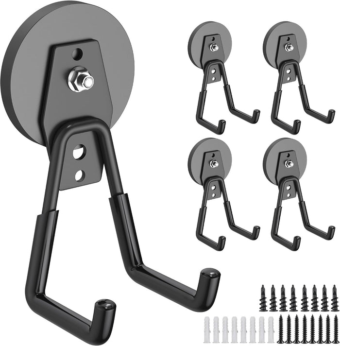 4Pcs Heavy Duty Storage Magnetic Utility Hooks Large Garage Strong Extra Magnet