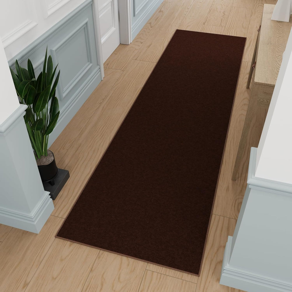 Ottomanson Hallway Runner Rug 2'7" x 9'10" Non Slip Solid A...