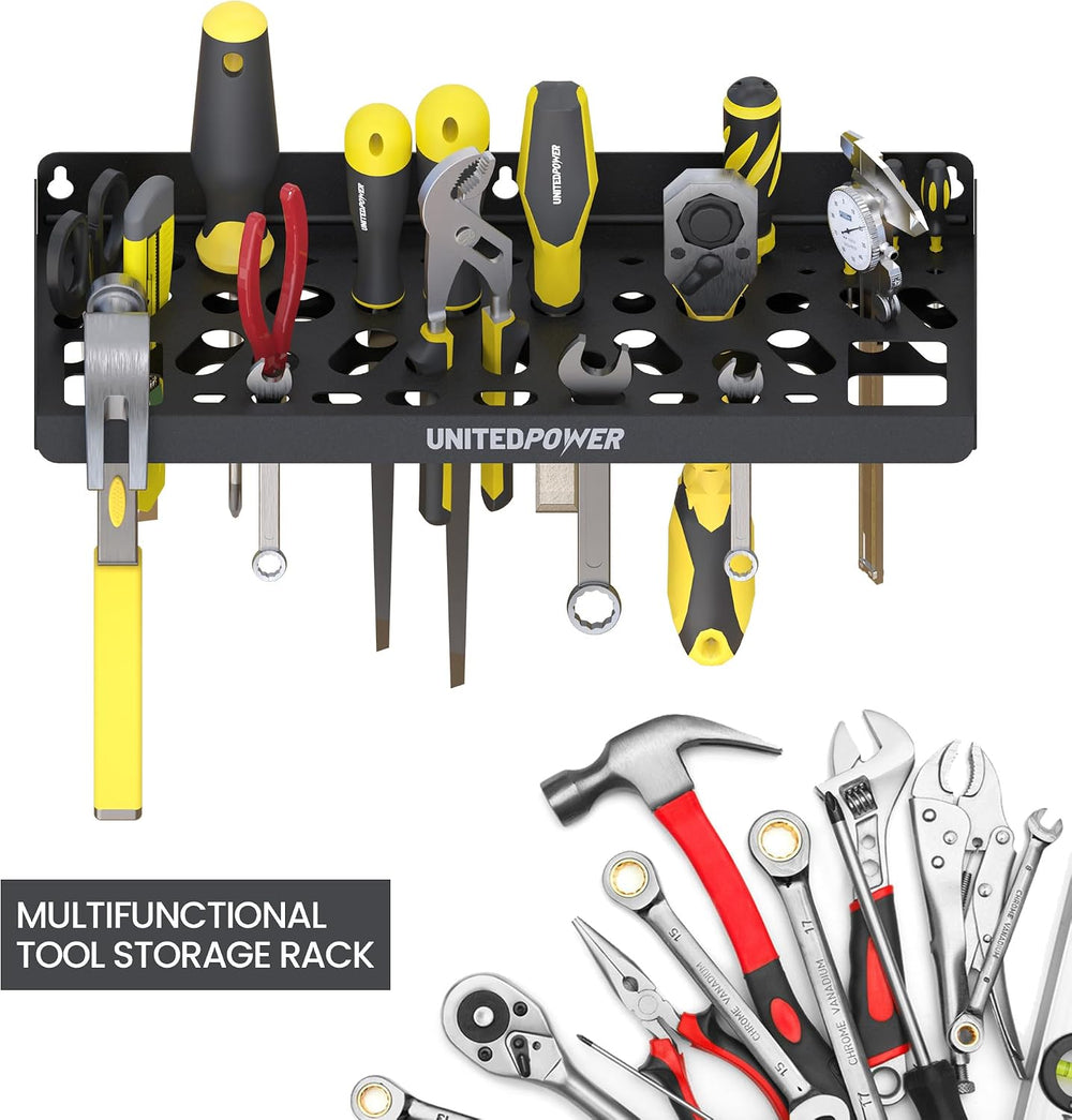 UNITEDPOWER Wall Mount Tool Storage Rack, Screwdriver Holder, Pliers Organize...