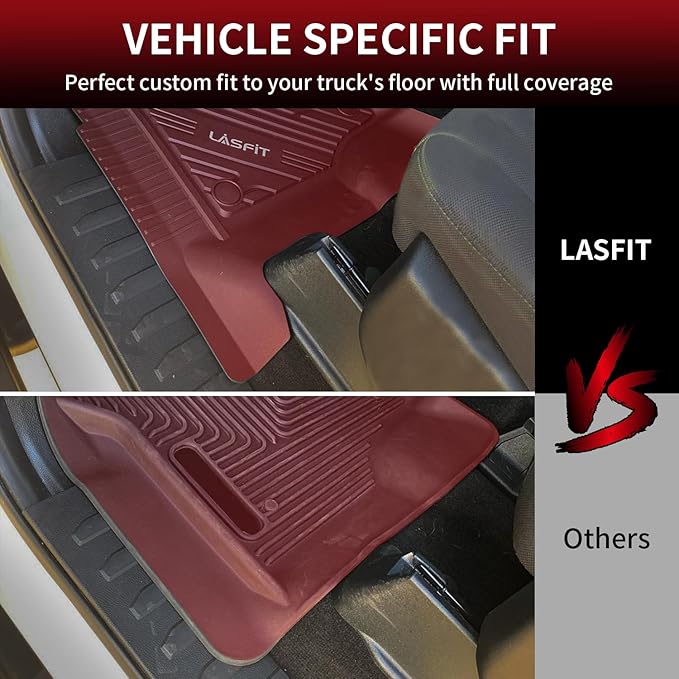 LASFIT Floor Mats for Ford F-150 2015-2025 | F150 Lightning 2022-2025 SuperCrew