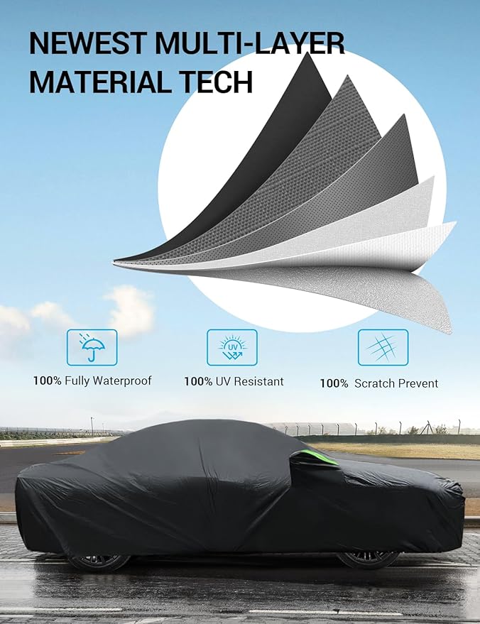 Proadsy 2025 Upgrade Car Cover for 2009-2024 2025 Kia Forte, Waterproof All
