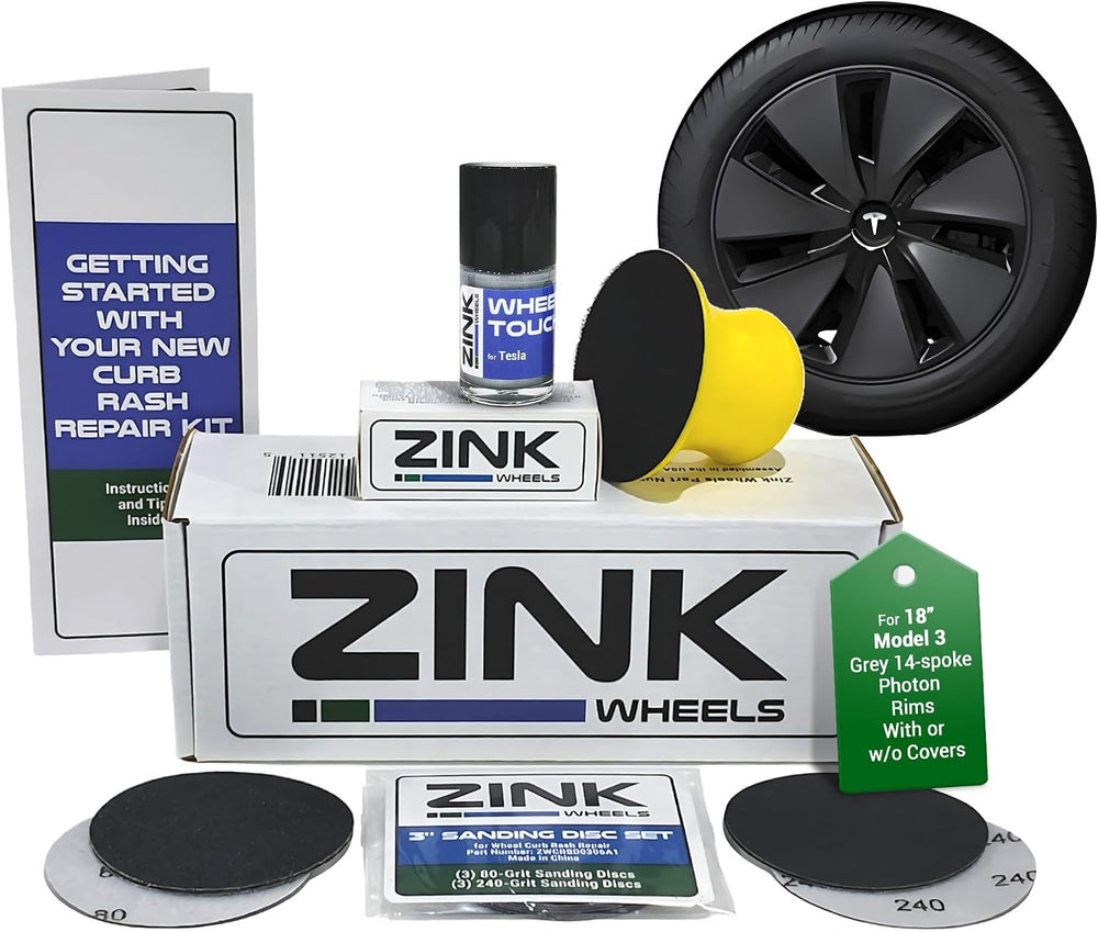 Premium Tesla Wheel Curb Rash Repair Kit