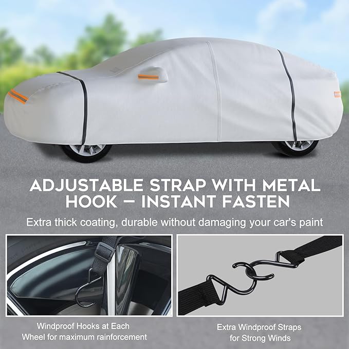 Waterproof Hatchback Car Cover: 6-Layer Protection from Rain, UV & Dust