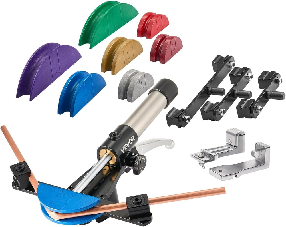 VEVOR Hydraulic Tubing Bender Kit, 1/4 to 7/8 Inch, Copper Tube Pipe Bender, ...